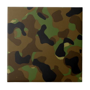 Carreau En Céramique Motif Camouflage Camo de l'armée verte militaire