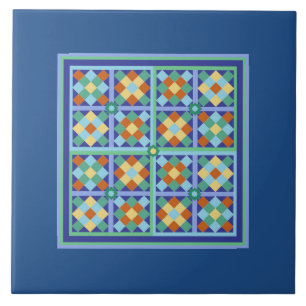 Carreau En Céramique Motif carré marocain