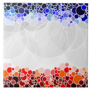 CARREAU EN CÉRAMIQUE MOTIF CERCLES
