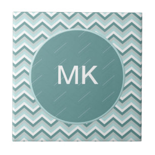 Carreau En Céramique Motif Chevron ZigZag dans Mint Green