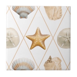 Carreau En Céramique Motif Coastal Decor Seashell