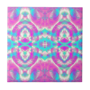 Carreau En Céramique Motif cool rose et bleu