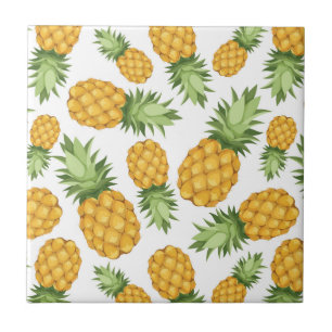 Carreau En Céramique Motif d'ananas de bande dessinée