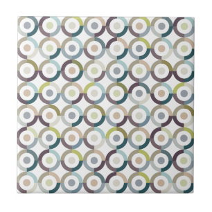 Carreau En Céramique Motif d'anneaux de bloc de couleur de mod de la