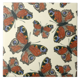 Carreau En Céramique Motif d'aquarelle papillons
