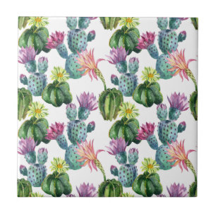 Carreau En Céramique Motif d'art Cacti