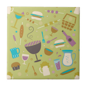 Carreau En Céramique Motif de barbecue