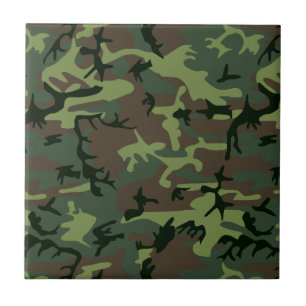 Carreau En Céramique Motif de brun de vert de Camo de camouflage