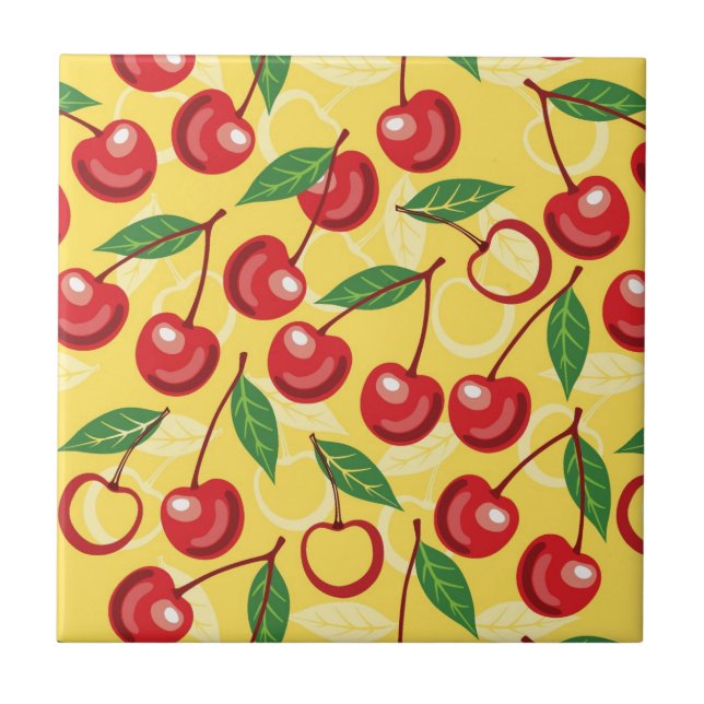 Carreau En Céramique motif de cerisier (Devant)
