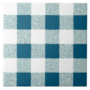 Carreau En Céramique Motif de chèque En vichy bleu