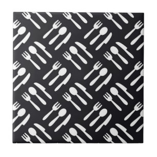 Carreau En Céramique motif de couteau à cuillère à fourche