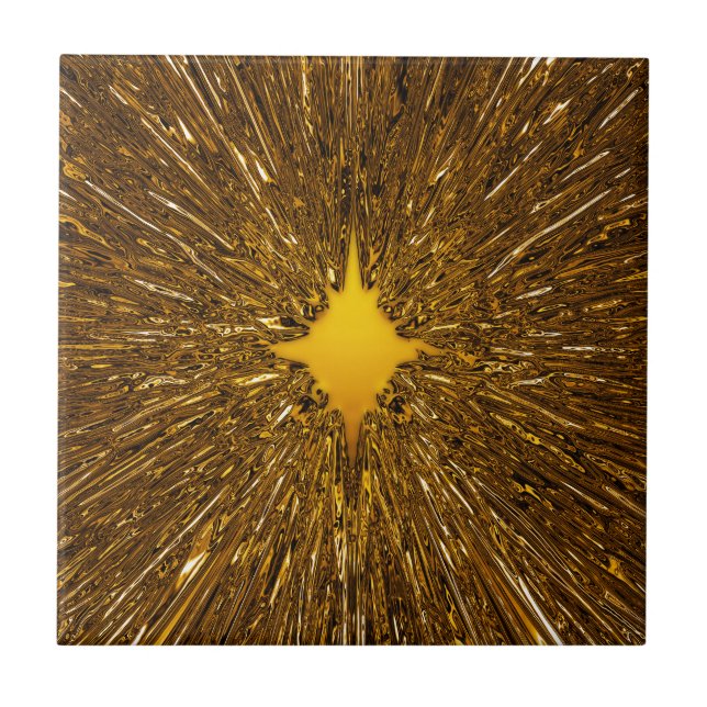 Carreau En Céramique Motif de démarrage d'or (Devant)