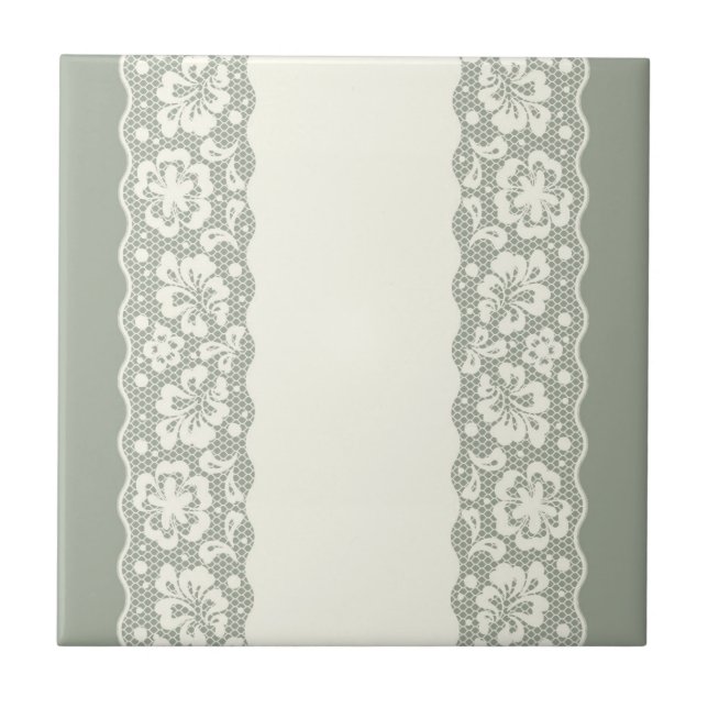 Carreau En Céramique Motif de dentelle, cru 5 de fleur (Devant)