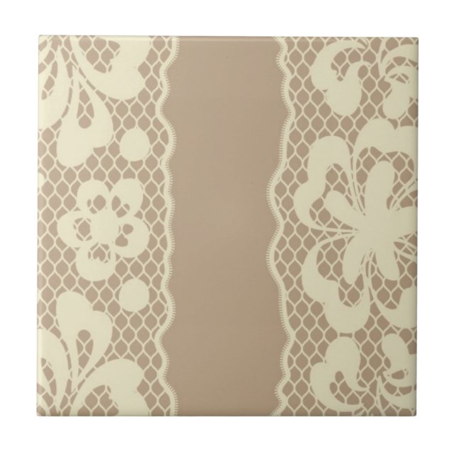 Carreau En Céramique Motif de dentelle, cru 7 de fleur (Devant)