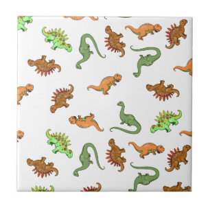 Carreau En Céramique Motif de dinosaure mignon