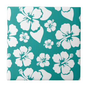 Carreau En Céramique Motif de fleur hawaïen de ketmie