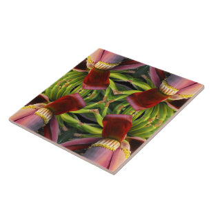 Carreau En Céramique Motif de fleurs bananes