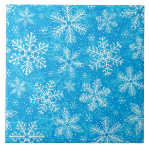Carreau En Céramique Motif de flocons blancs