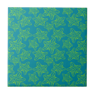 Carreau En Céramique Motif de foule d'étoiles de mer