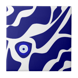 Carreau En Céramique Motif de la lave de l'oeil maléfique