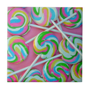 Carreau En Céramique Motif de lollipops colorés