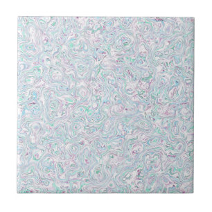 Carreau En Céramique Motif de marbre blanc pourpre d'effet de turquoise