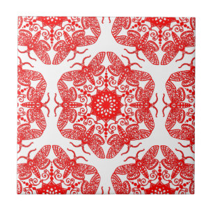 Carreau En Céramique Motif de mite de Wycinanka