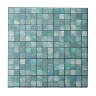 Carreau En Céramique Motif de mosaïque Turquoise variable