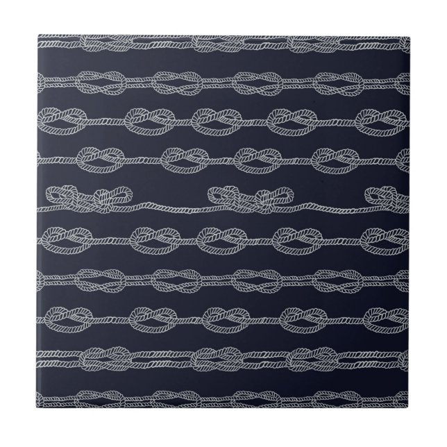 Carreau En Céramique Motif de noeuds marin (Devant)