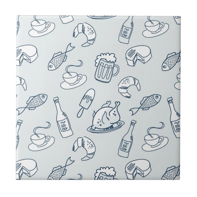 Carreau En Céramique Motif de nourriture (Devant)