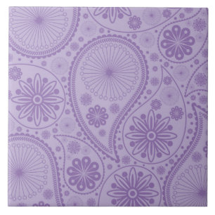 Carreau En Céramique Motif de paisley violet