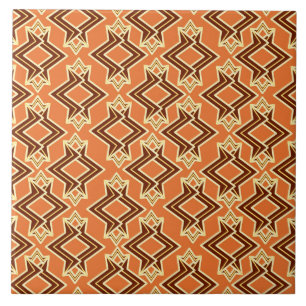 Carreau En Céramique Motif de papier peint d'art déco, terre