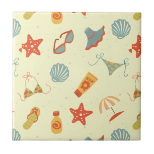 Carreau En Céramique Motif de plage d'été