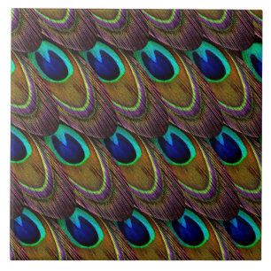 Carreau En Céramique Motif de plume de paon