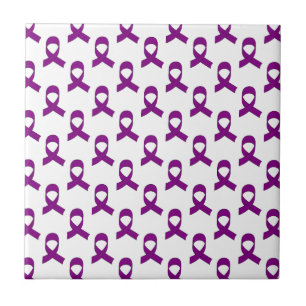 Carreau En Céramique Motif de ruban violet