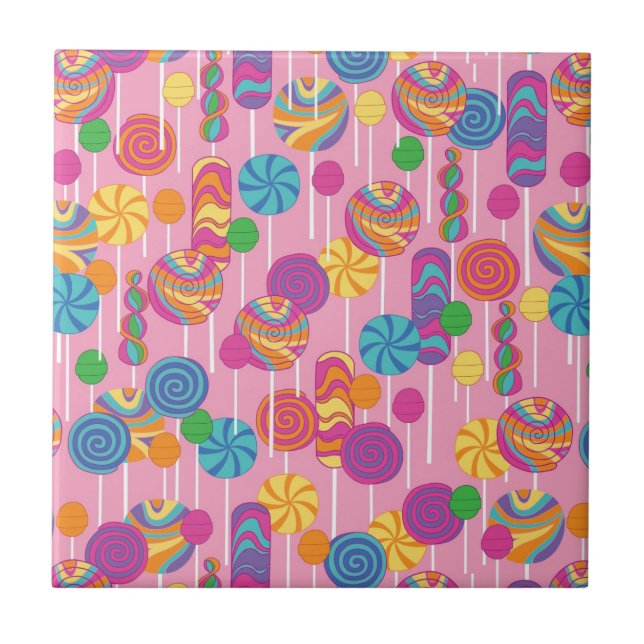 Carreau En Céramique Motif de sucrerie de lucettes (Devant)
