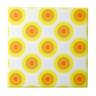 Carreau En Céramique Motif de tournesol personnalisé