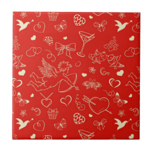Carreau En Céramique Motif de Valentine
