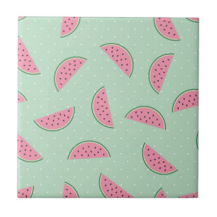 Carreau En Céramique Motif d'éclaboussure de peinture de fruit tropica