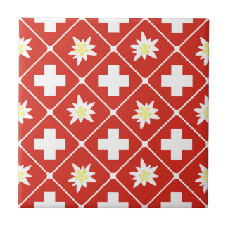 Carreau En Céramique Motif d'edelweiss de la Suisse