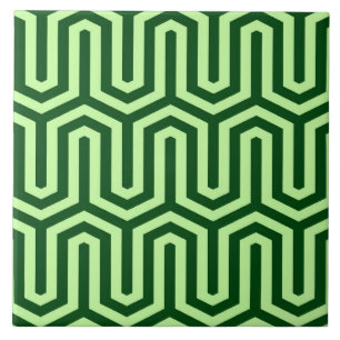 Carreau En Céramique Motif égyptien de Deco - vert de pin