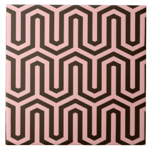 Carreau En Céramique Motif égyptien Déco - rose et chocolat