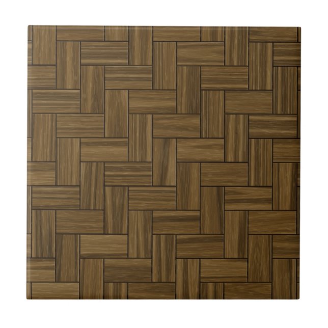 Carreau En Céramique Motif en bois en arête de poisson (Devant)