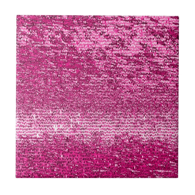 Carreau En Céramique Motif en mosaïque rose (Devant)