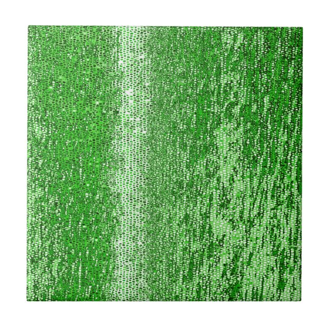 Carreau En Céramique Motif en mosaïque verte (Devant)