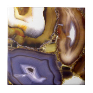 Carreau En Céramique Motif en pierre blanche Brown violet