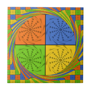 Carreau En Céramique Motif en tissu égyptien sans couture