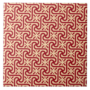 Carreau En Céramique Motif en tuiles égyptiennes, marron et pêche