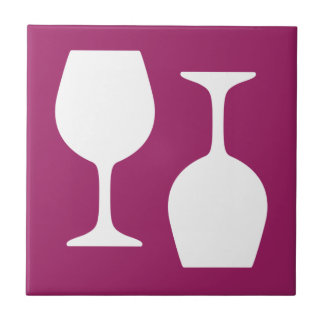 Carreau En Céramique Motif en verre de vin