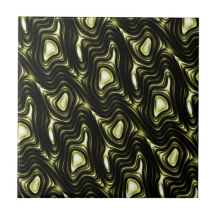 Carreau En Céramique Motif étranger vert-foncé rougeoyant abstrait